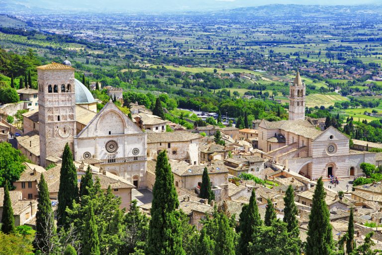 medieval town of Assisi, Umbria,