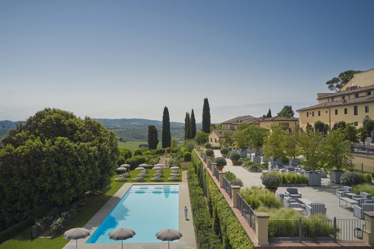 COMO Castello del Nero - The Pool and Panoramic Terrace with Model
