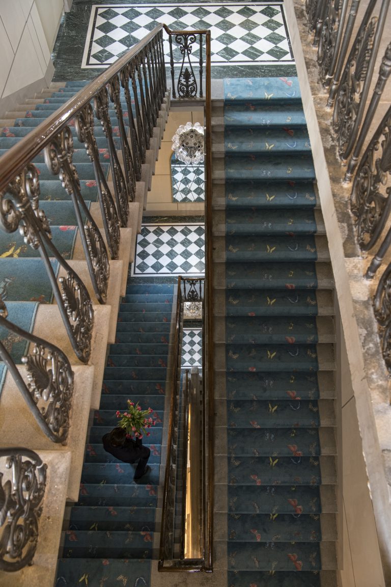 The staircases at Hotel Il Tornabuoni in Florence