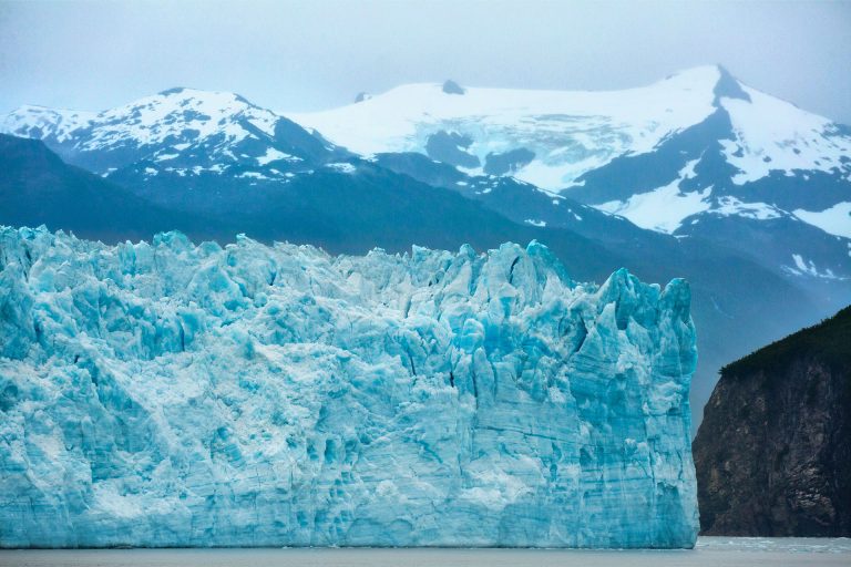Front view of the Hubbard Glacier. Alaska, USA