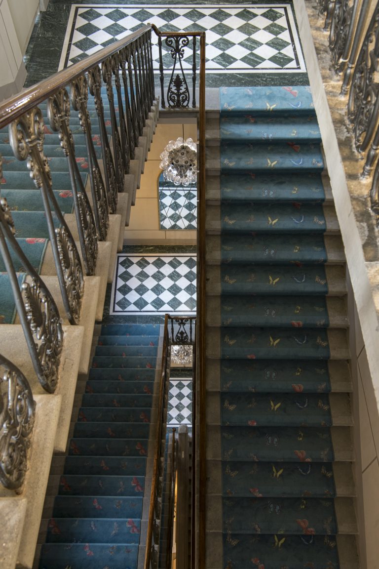 The staircases at Hotel Il Tornabuoni in Florence